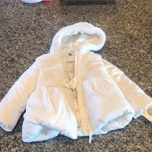 NWT 24 months peplum style half faux fur jacket